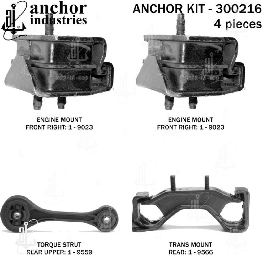 ANCHOR MOUNTS 300216 ENGINE MNT KIT
