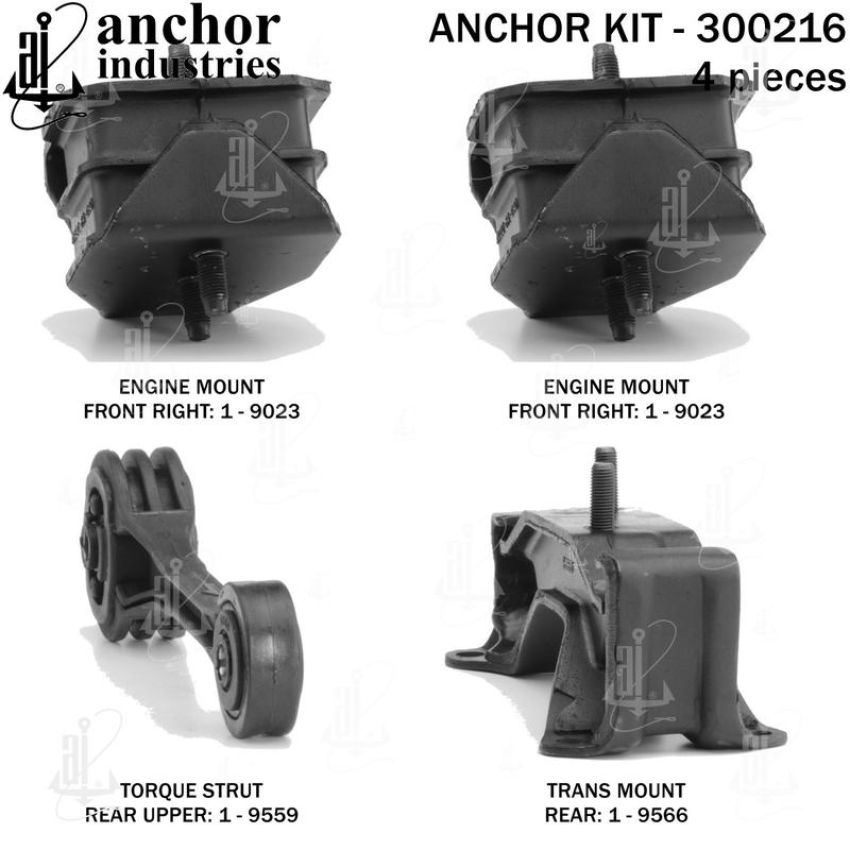ANCHOR MOUNTS 300216 ENGINE MNT KIT