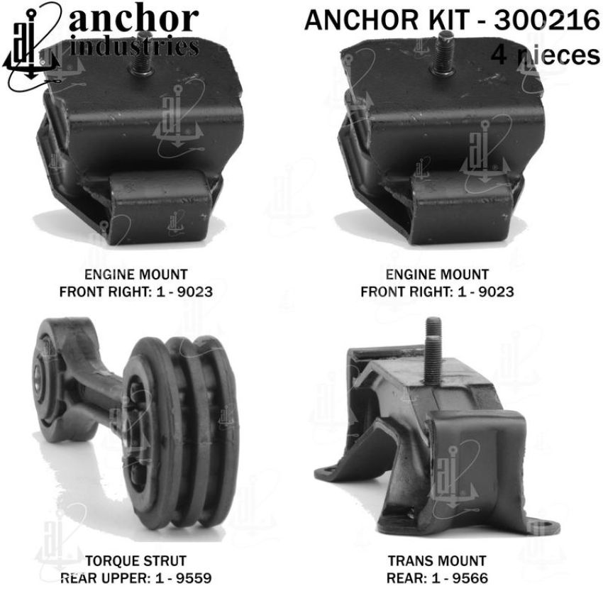 ANCHOR MOUNTS 300216 ENGINE MNT KIT
