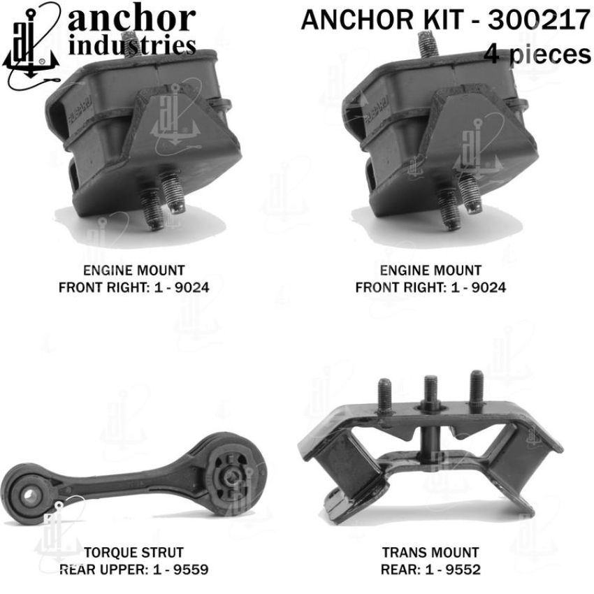 ANCHOR MOUNTS 300217 ENGINE MNT KIT