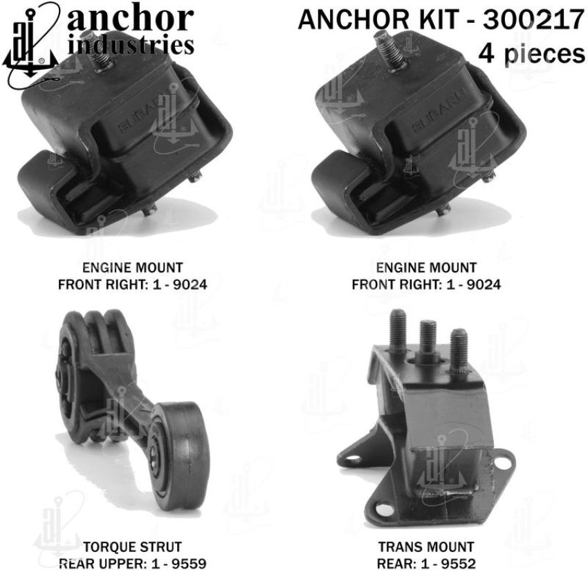 ANCHOR MOUNTS 300217 ENGINE MNT KIT