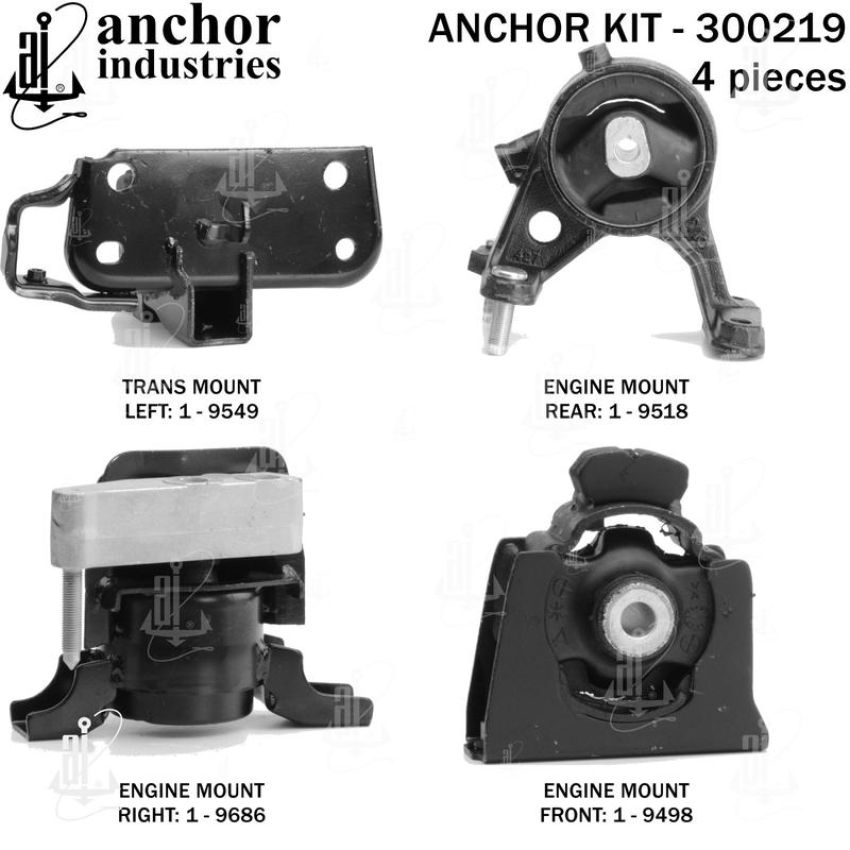 ANCHOR MOUNTS 300219 ENGINE MNT KIT