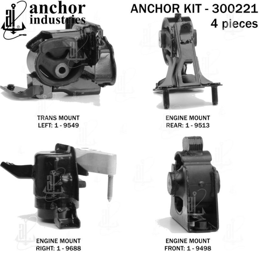 ANCHOR MOUNTS 300221 ENGINE MNT KIT