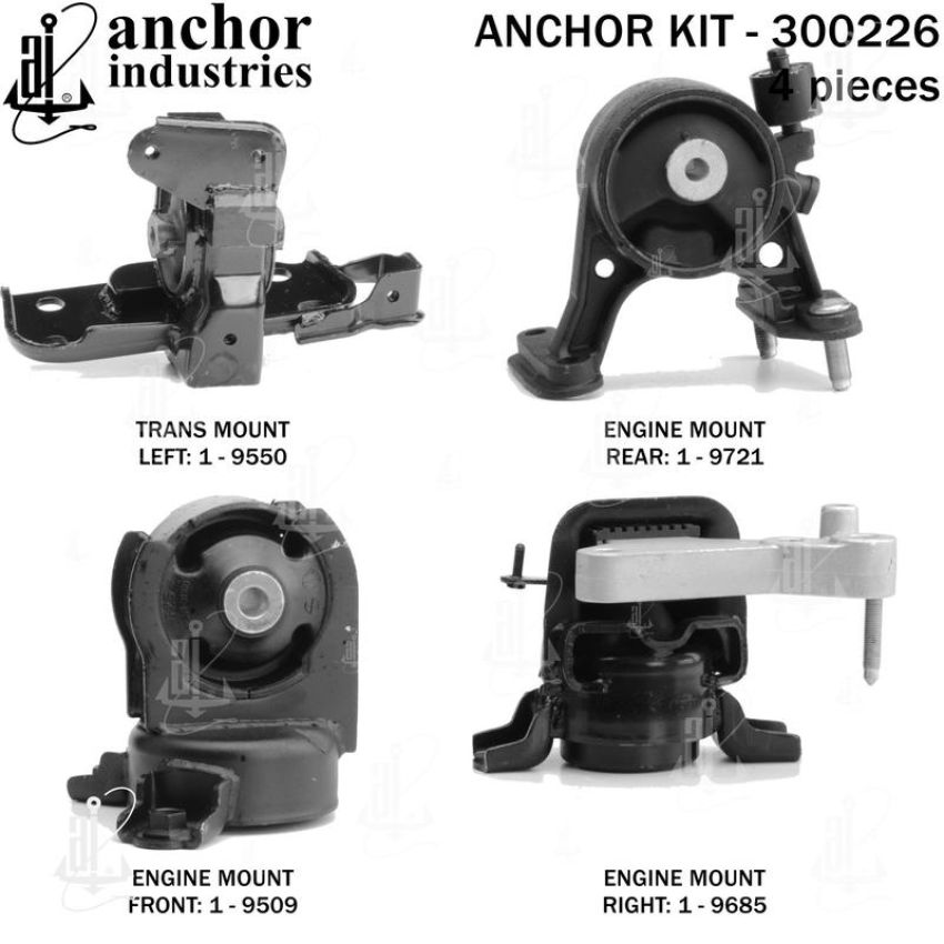 ANCHOR MOUNTS 300226 ENGINE MNT KIT