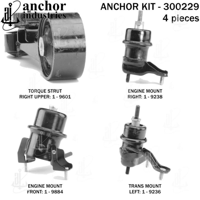 ANCHOR MOUNTS 300229 ENGINE MNT KIT