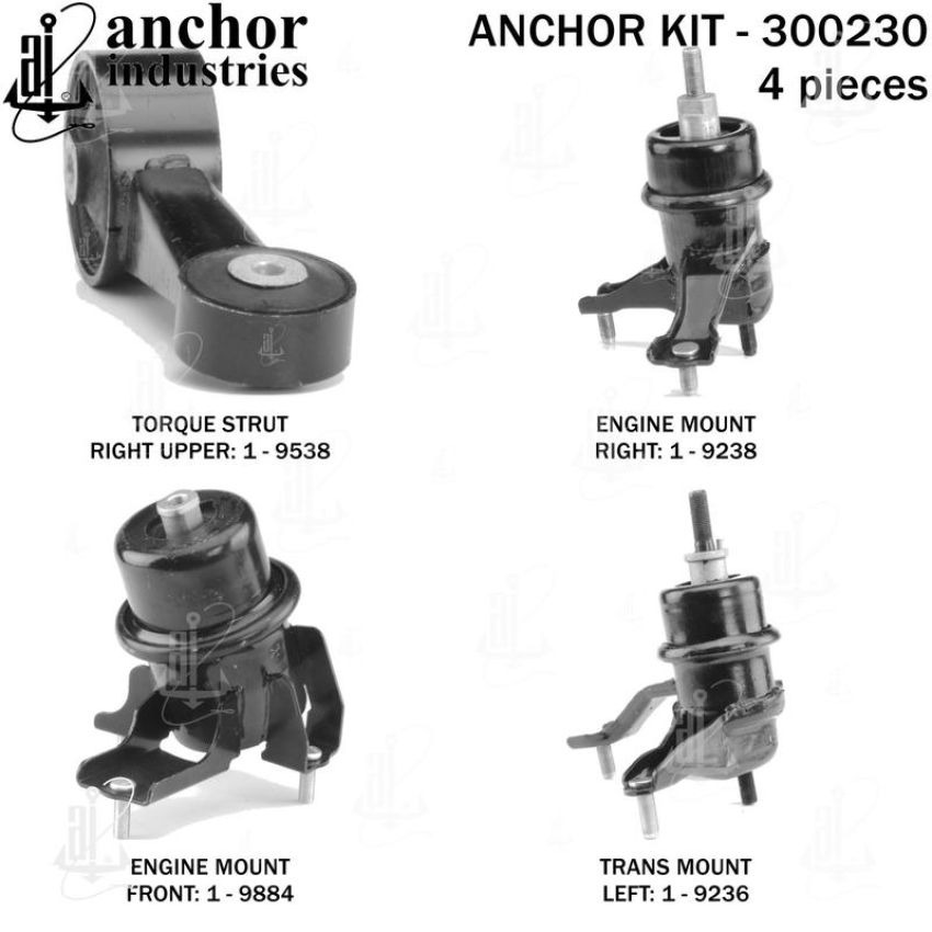 ANCHOR MOUNTS 300230 ENGINE MNT KIT