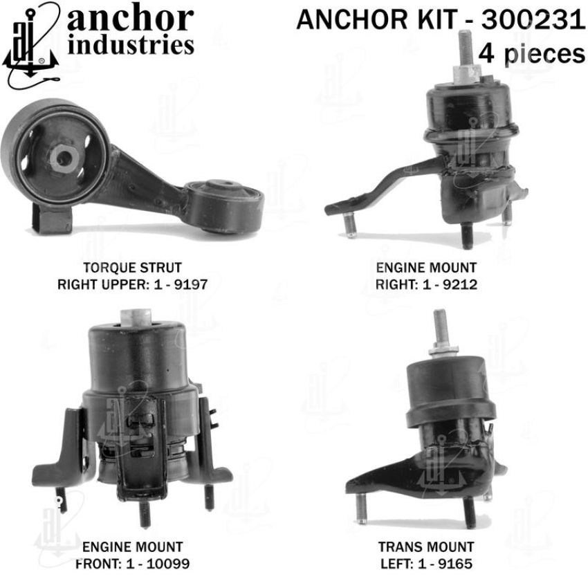 ANCHOR MOUNTS 300231 ENGINE MNT KIT