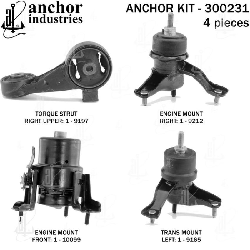 ANCHOR MOUNTS 300231 ENGINE MNT KIT