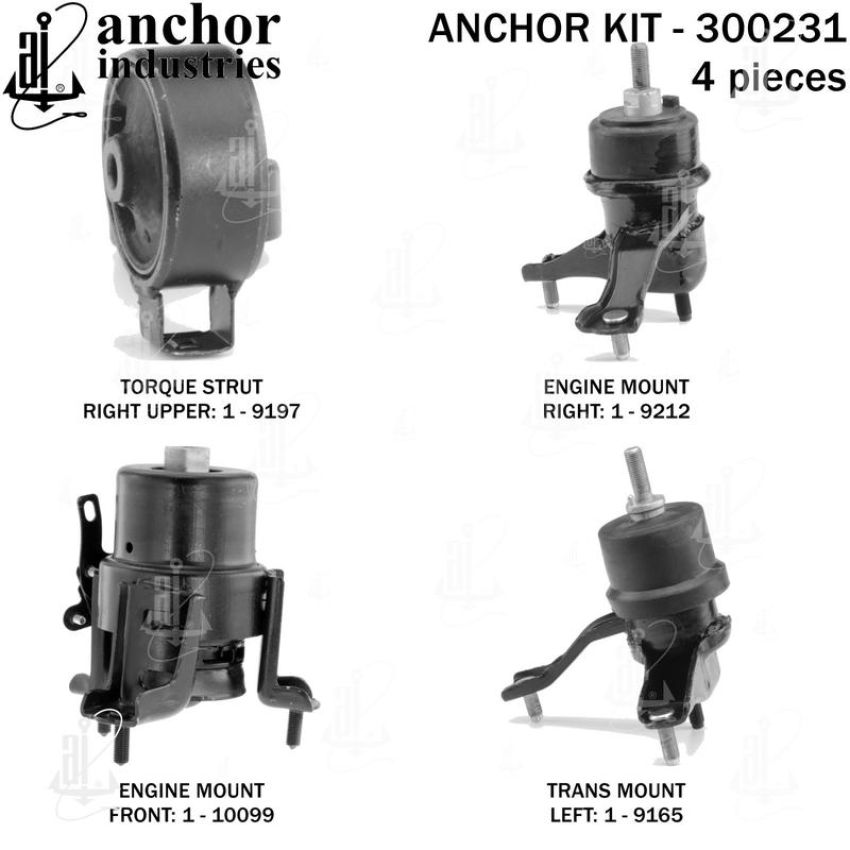 ANCHOR MOUNTS 300231 ENGINE MNT KIT