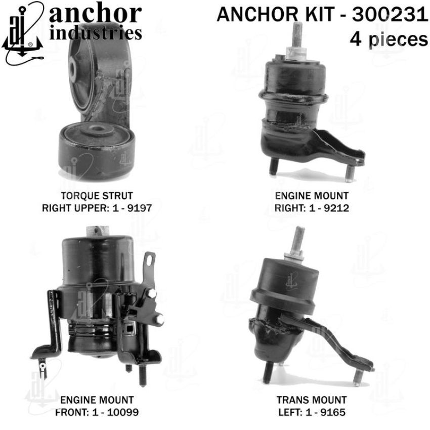 ANCHOR MOUNTS 300231 ENGINE MNT KIT