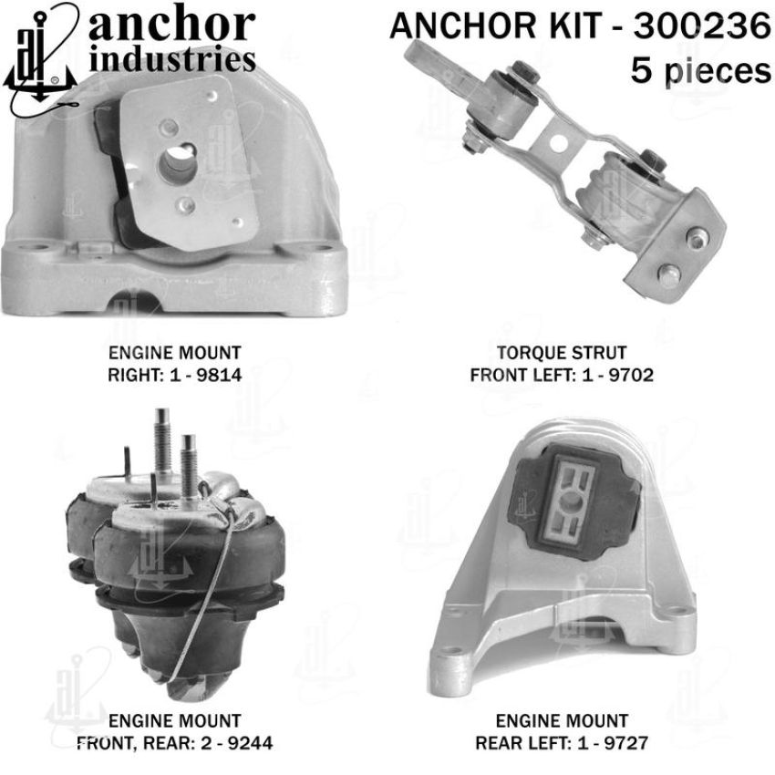 ANCHOR MOUNTS 300236 ENGINE MNT KIT