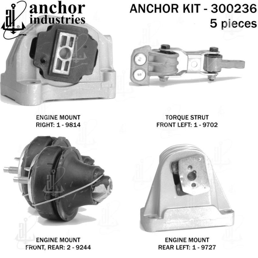 ANCHOR MOUNTS 300236 ENGINE MNT KIT