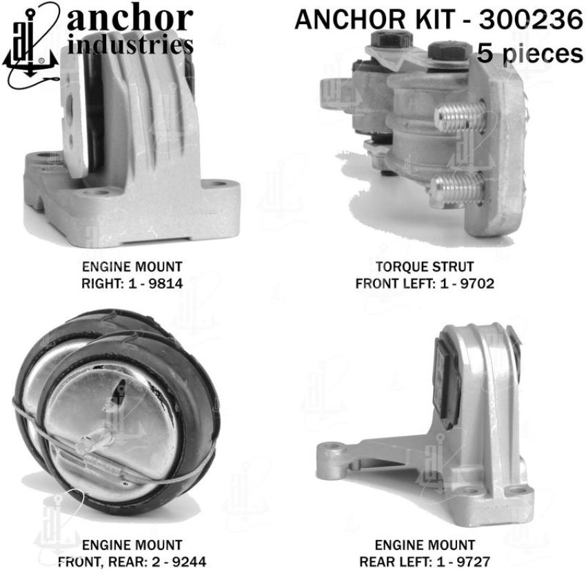 ANCHOR MOUNTS 300236 ENGINE MNT KIT