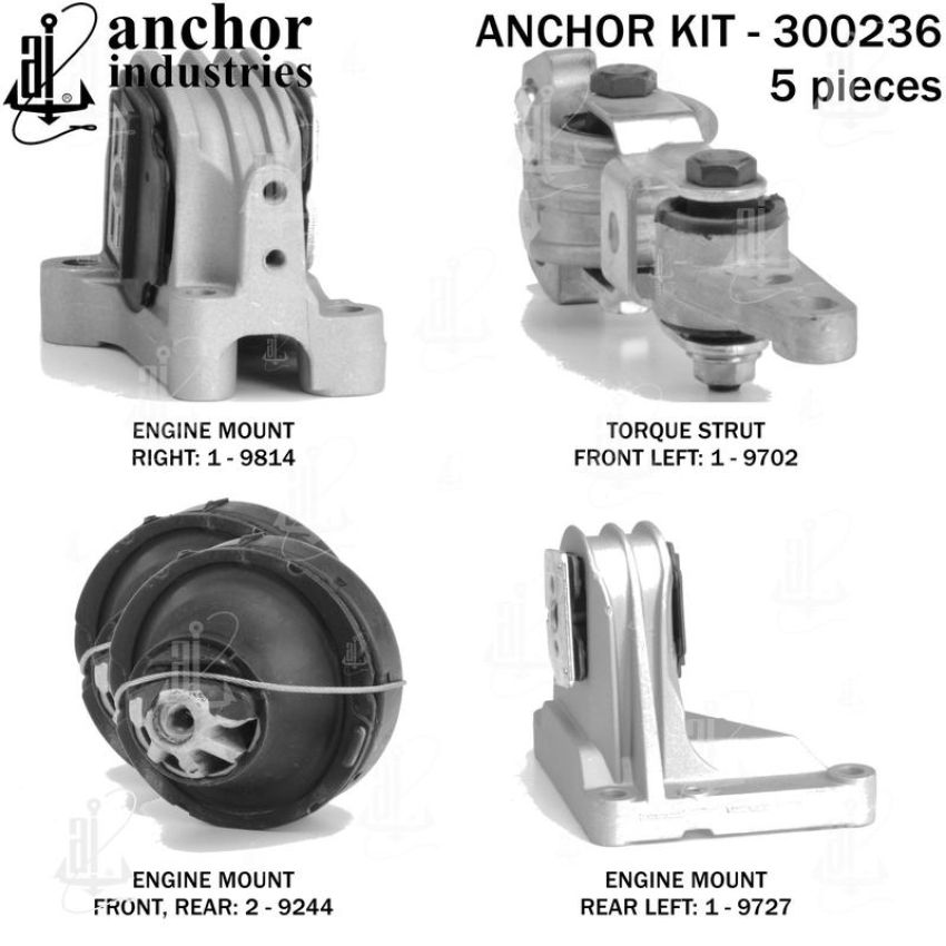 ANCHOR MOUNTS 300236 ENGINE MNT KIT