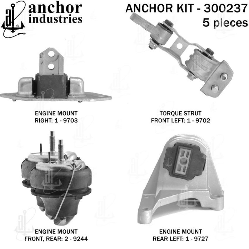 ANCHOR MOUNTS 300237 ENGINE MNT KIT