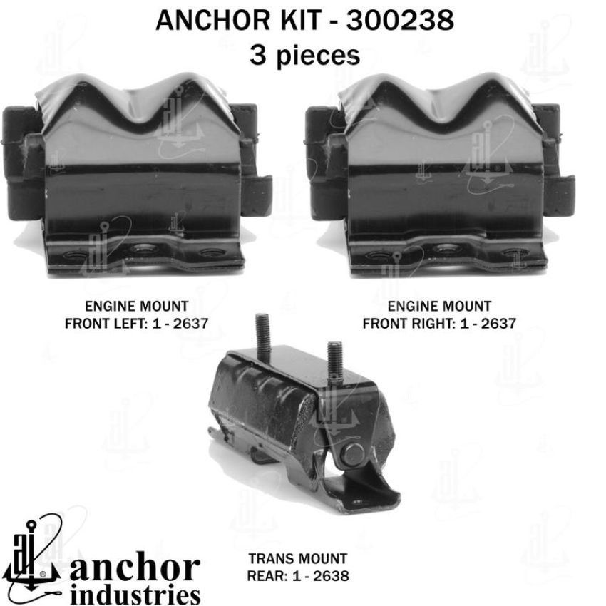 ANCHOR MOUNTS 300238 ENGINE MNT KIT