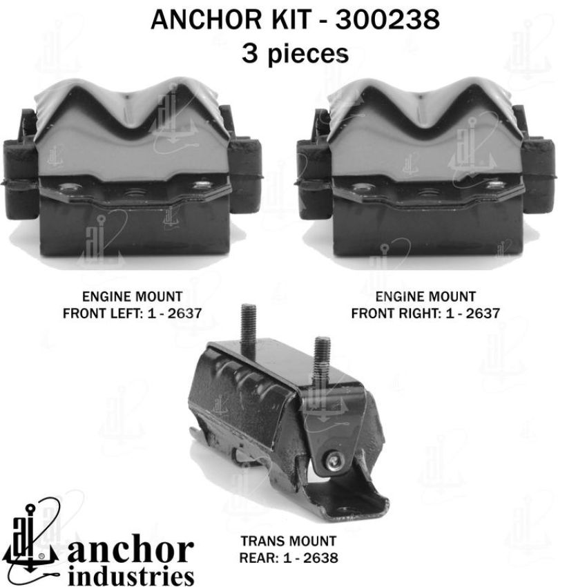 ANCHOR MOUNTS 300238 ENGINE MNT KIT