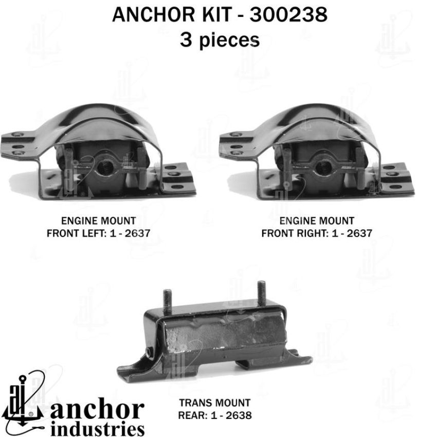 ANCHOR MOUNTS 300238 ENGINE MNT KIT