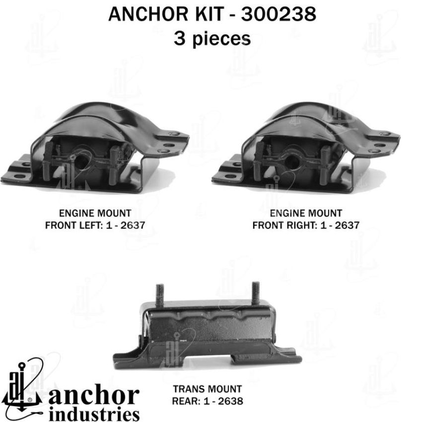 ANCHOR MOUNTS 300238 ENGINE MNT KIT