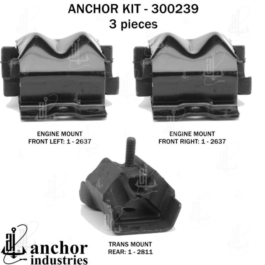 ANCHOR MOUNTS 300239 ENGINE MNT KIT