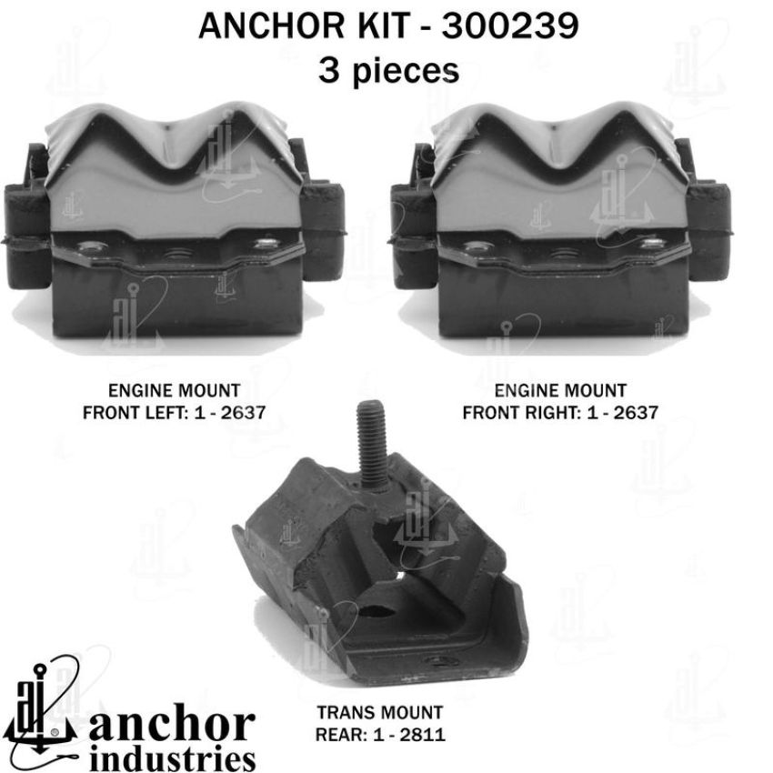 ANCHOR MOUNTS 300239 ENGINE MNT KIT