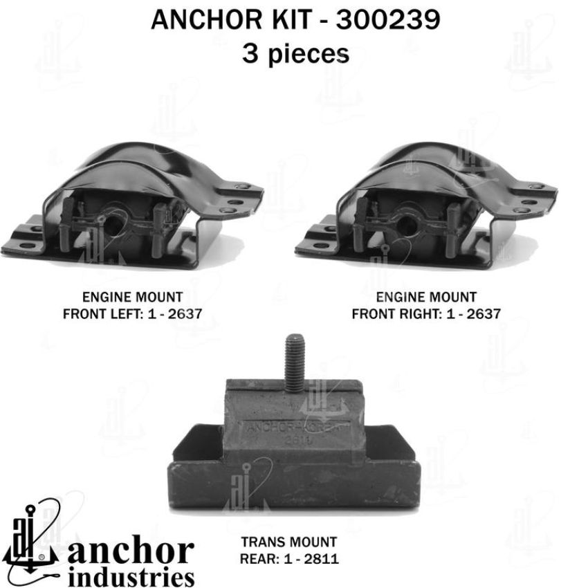 ANCHOR MOUNTS 300239 ENGINE MNT KIT