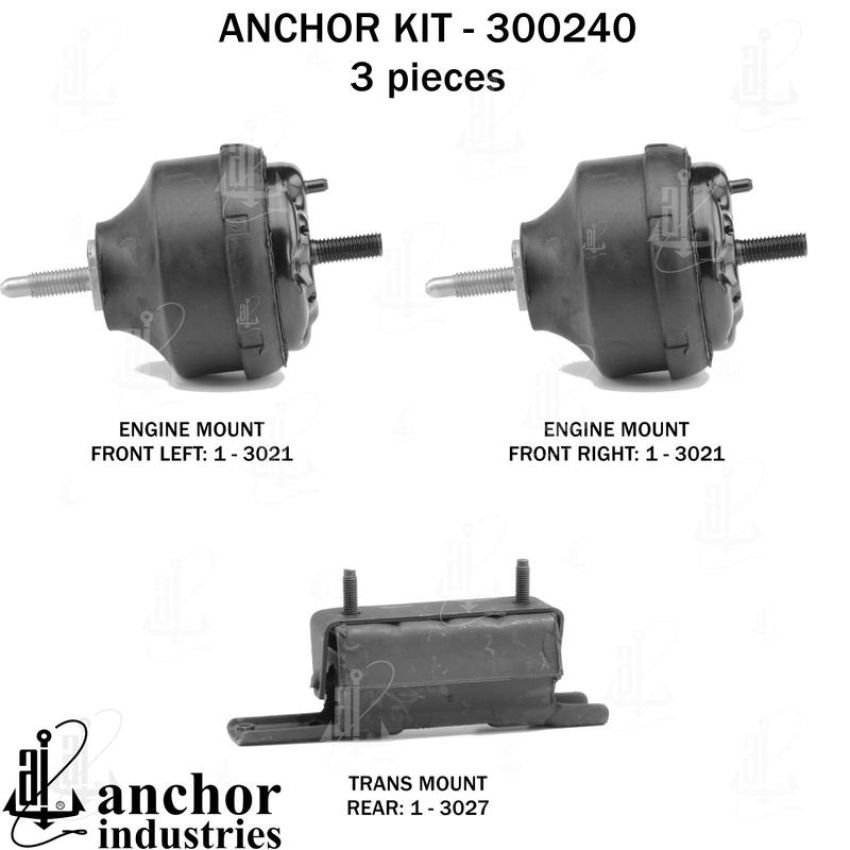 ANCHOR MOUNTS 300240 ENGINE MNT KIT
