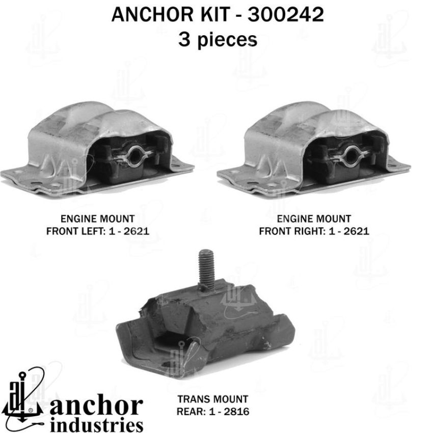 ANCHOR MOUNTS 300242 ENGINE MNT KIT