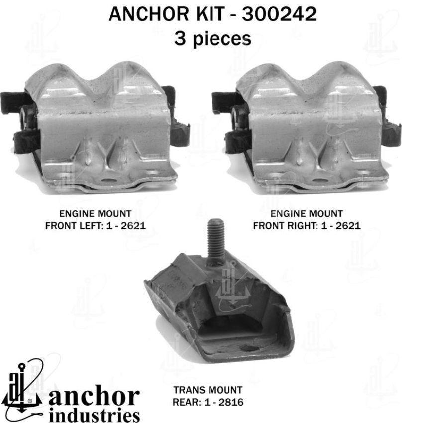 ANCHOR MOUNTS 300242 ENGINE MNT KIT