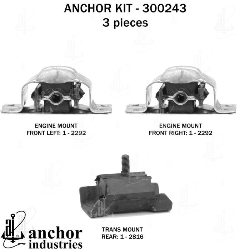 ANCHOR MOUNTS 300243 ENGINE MNT KIT