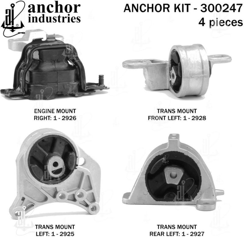 ANCHOR MOUNTS 300247 ENGINE MNT KIT