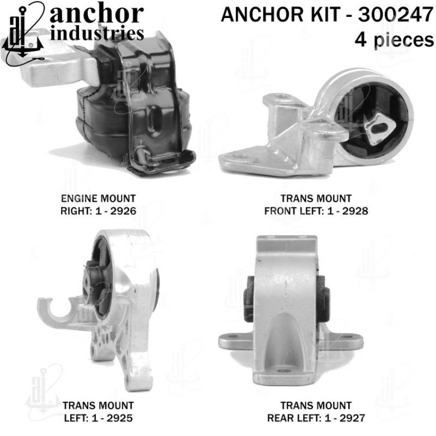 ANCHOR MOUNTS 300247 ENGINE MNT KIT
