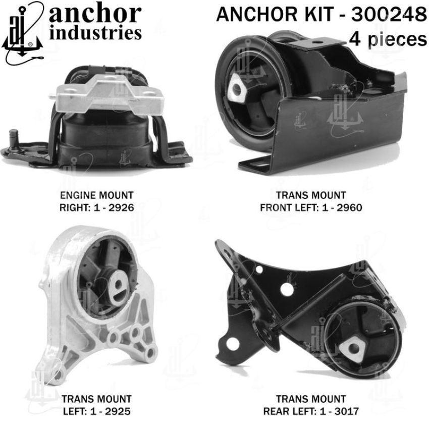 ANCHOR MOUNTS 300248 ENGINE MNT KIT
