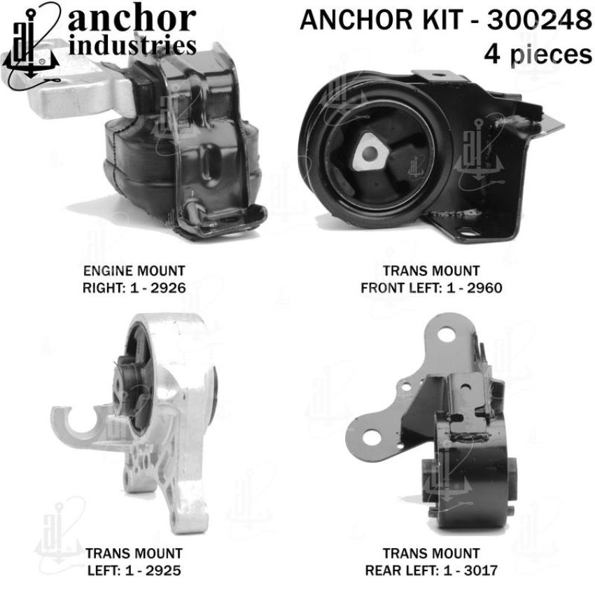 ANCHOR MOUNTS 300248 ENGINE MNT KIT