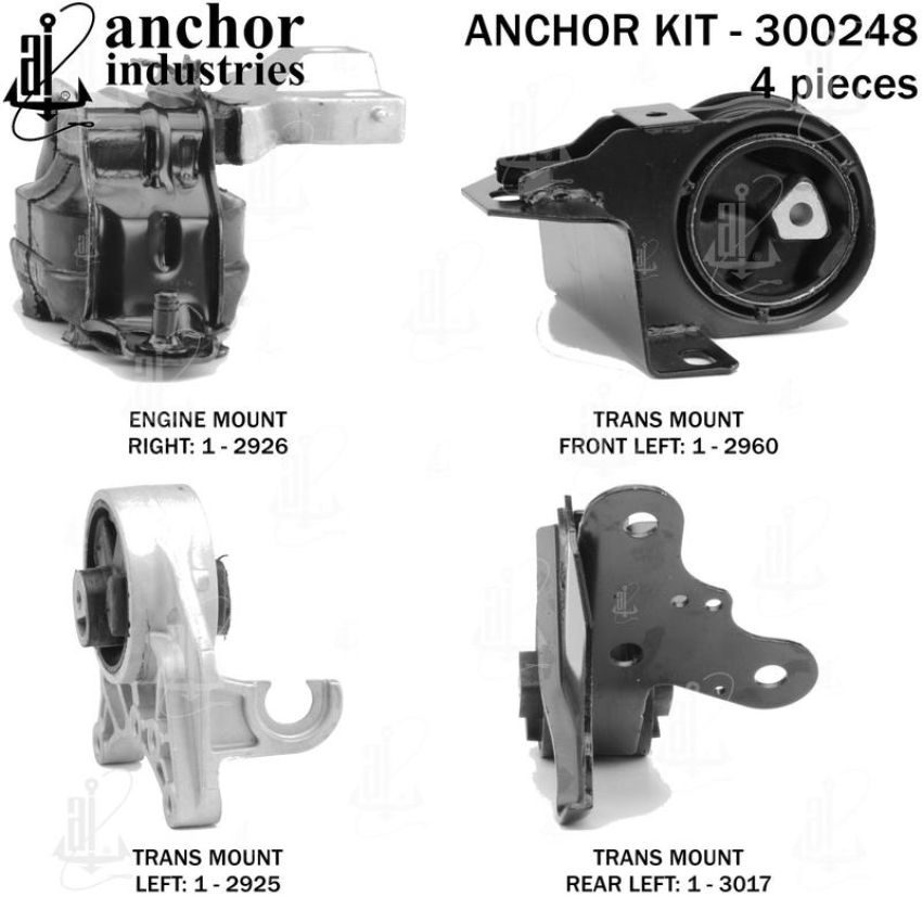 ANCHOR MOUNTS 300248 ENGINE MNT KIT