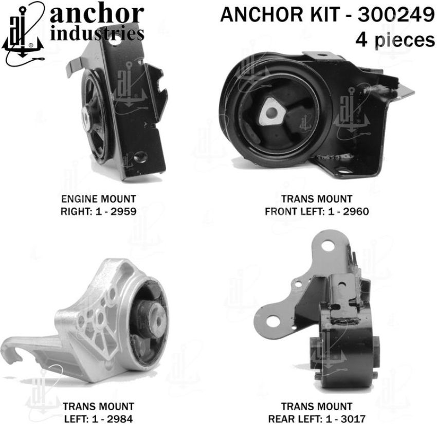 ANCHOR MOUNTS 300249 ENGINE MNT KIT