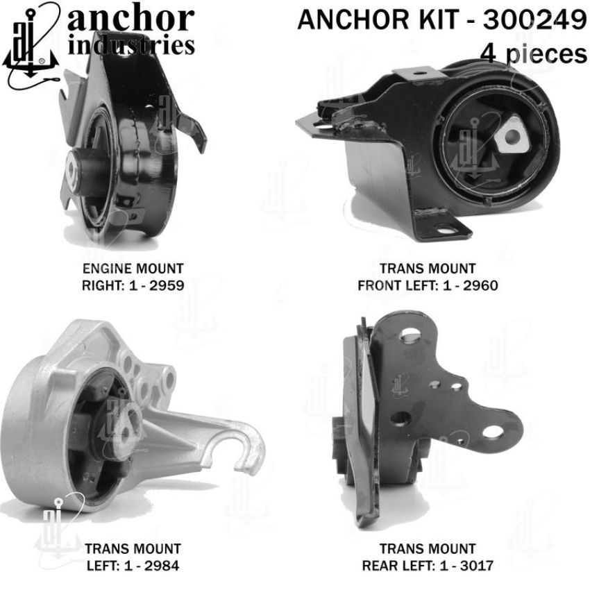 ANCHOR MOUNTS 300249 ENGINE MNT KIT