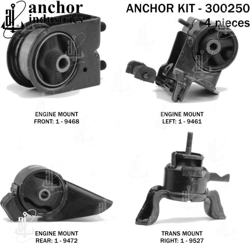 ANCHOR MOUNTS 300250 ENGINE MNT KIT