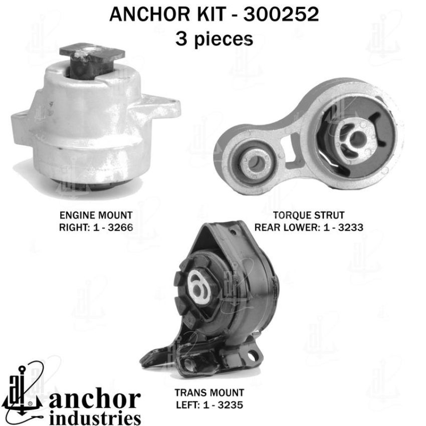 ANCHOR MOUNTS 300252 ENGINE MNT KIT