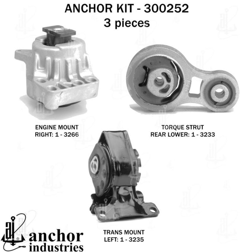 ANCHOR MOUNTS 300252 ENGINE MNT KIT