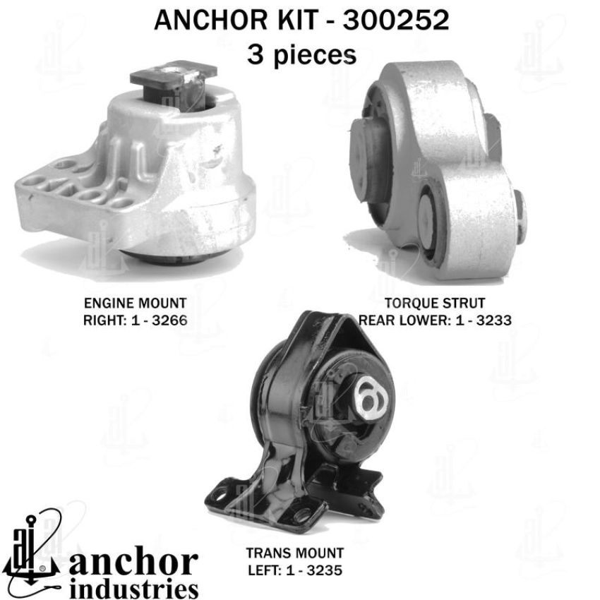 ANCHOR MOUNTS 300252 ENGINE MNT KIT