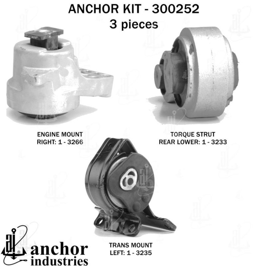 ANCHOR MOUNTS 300252 ENGINE MNT KIT