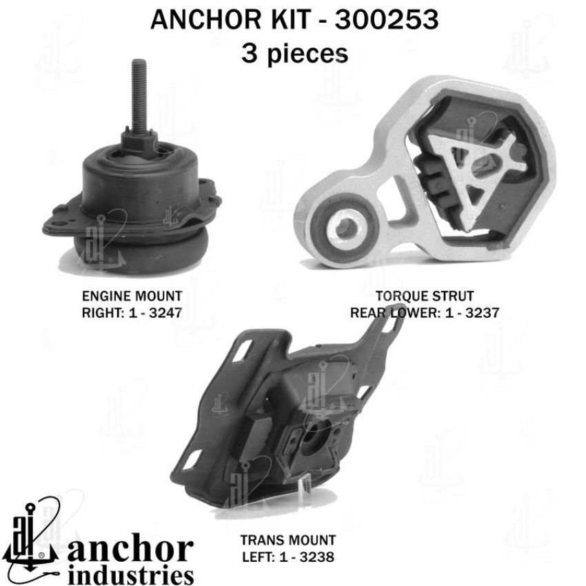ANCHOR MOUNTS 300253 ENGINE MNT KIT