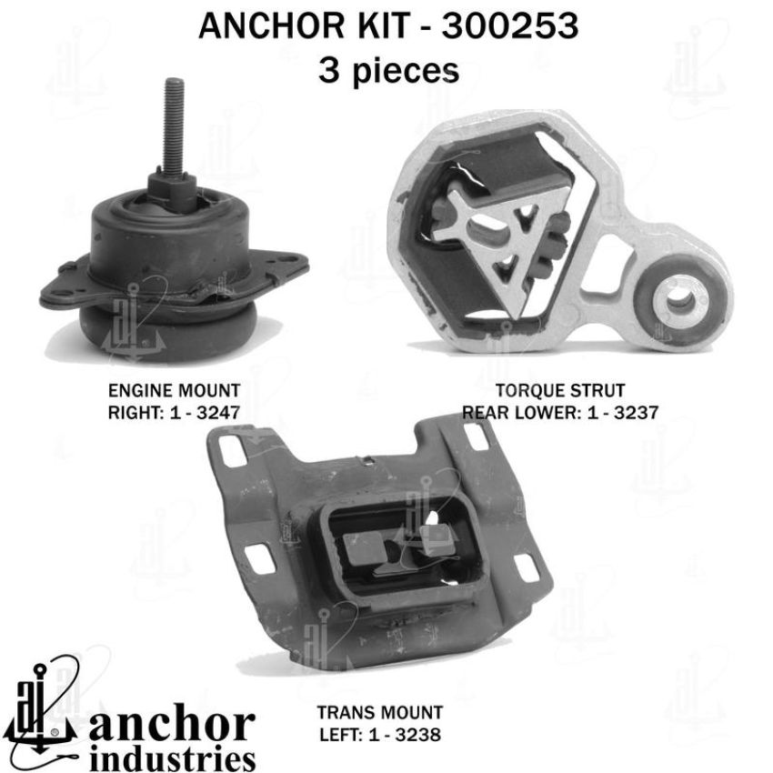 ANCHOR MOUNTS 300253 ENGINE MNT KIT