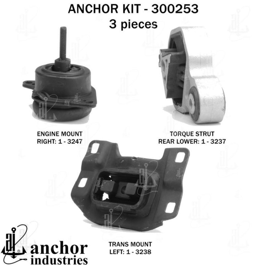 ANCHOR MOUNTS 300253 ENGINE MNT KIT
