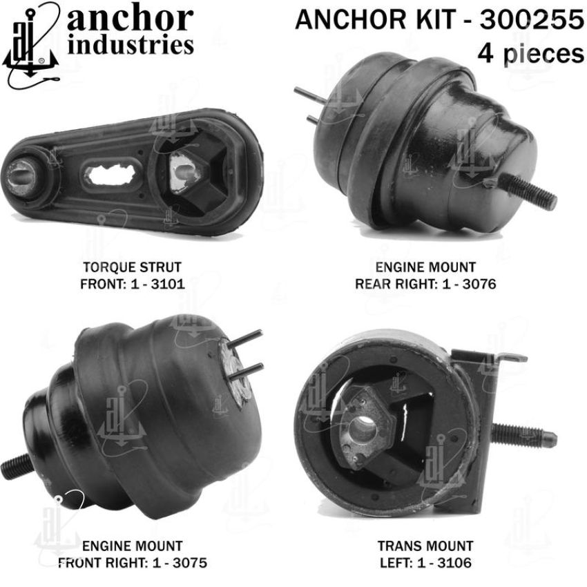 ANCHOR MOUNTS 300255 ENGINE MNT KIT