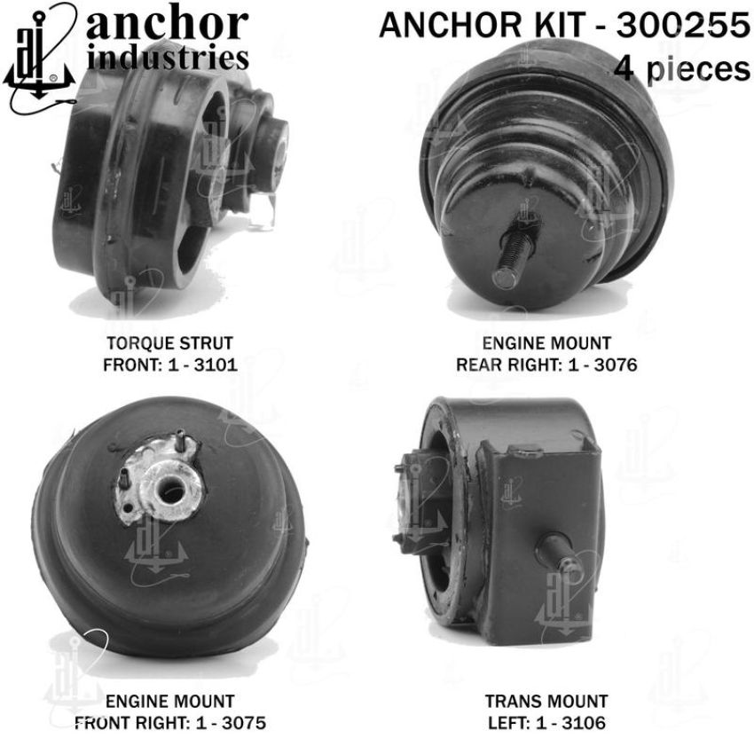 ANCHOR MOUNTS 300255 ENGINE MNT KIT