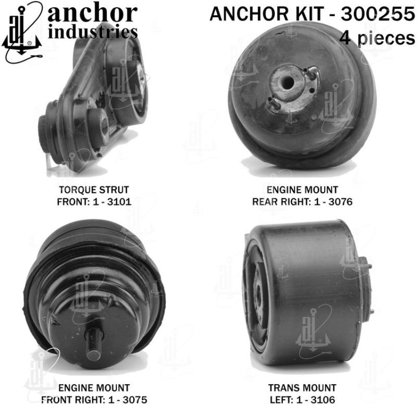 ANCHOR MOUNTS 300255 ENGINE MNT KIT