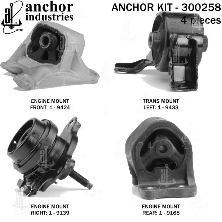 ANCHOR MOUNTS 300258 ENGINE MNT KIT