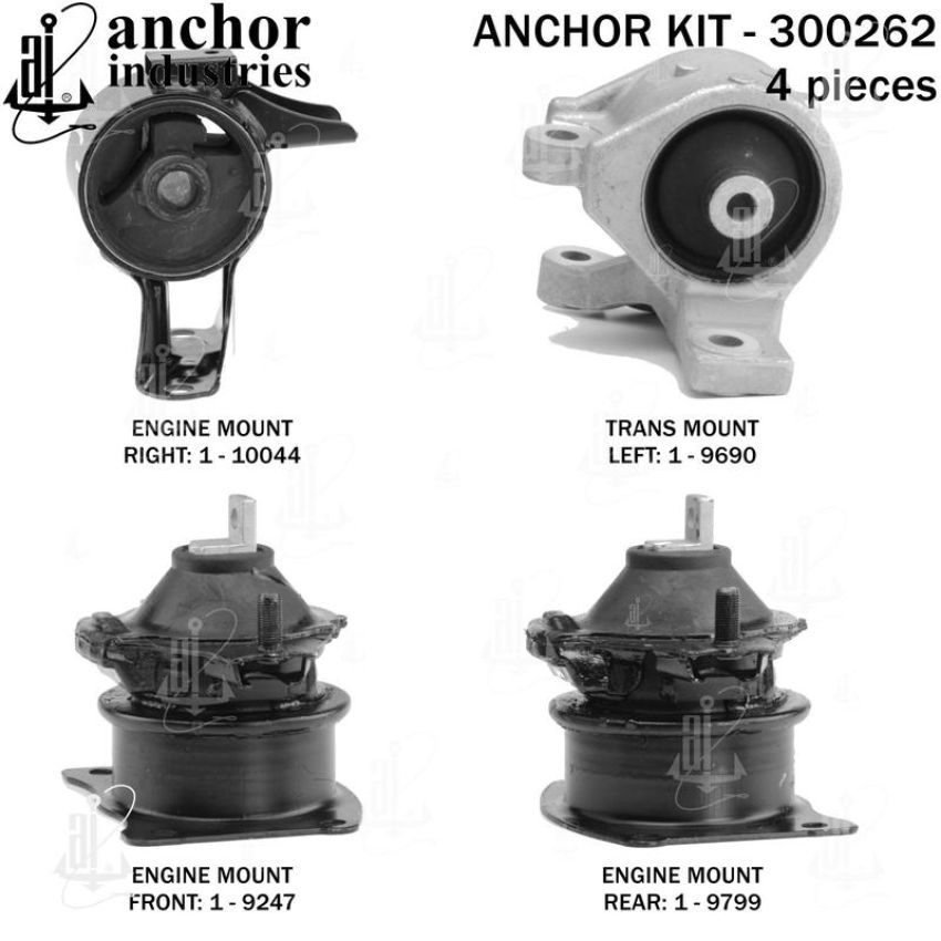 ANCHOR MOUNTS 300262 ENGINE MNT KIT